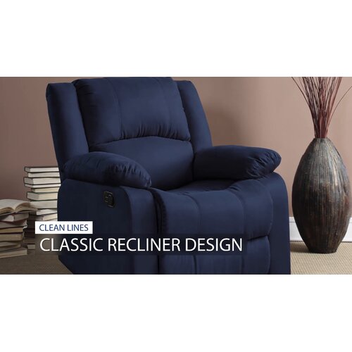 Ebern Designs Sanie Faux Leather Manual Recliner Reviews Wayfair